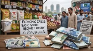 A Few Dollars and a Stack of Pakistani Rupees Depicting Inflation in Pakistan