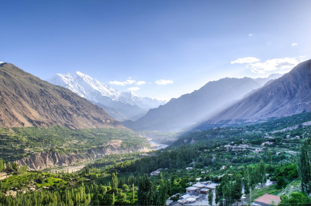 Aerial View Of Hunza Valley in Northern Pakistan.