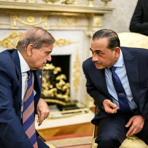 Pakistan Prime Minister Shehbaz Sharif meeting Chief Asim Munir during strategic discussion