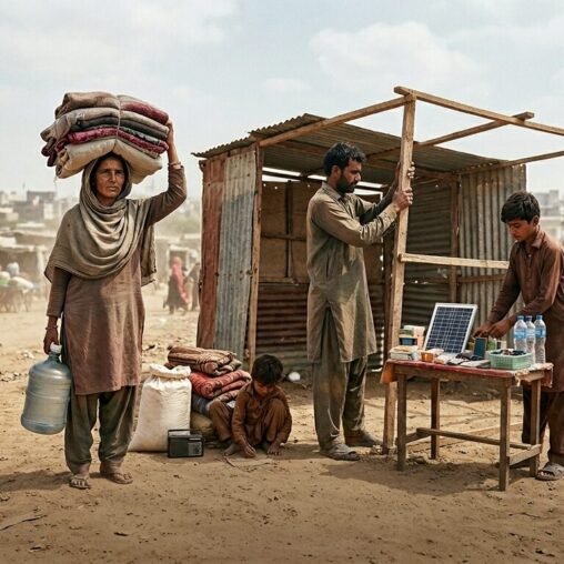 People Moving Away From their Homes due to Catastrophic Climate Situation.