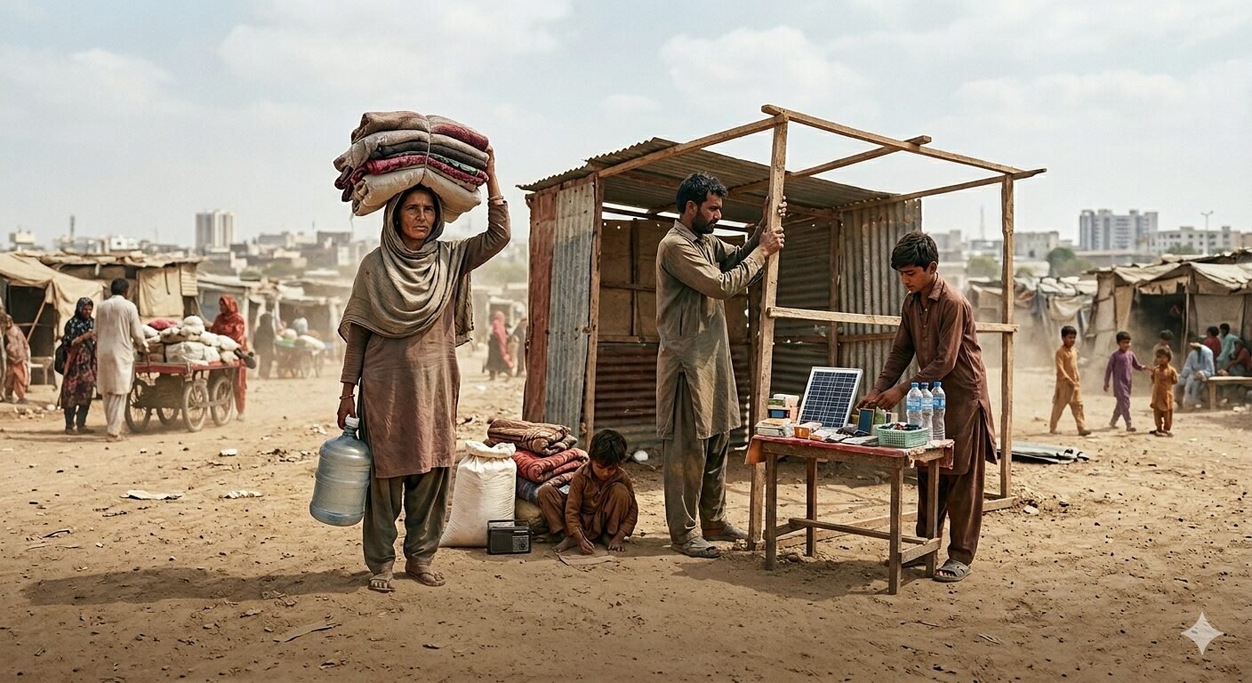 People Moving Away From their Homes due to Catastrophic Climate Situation.