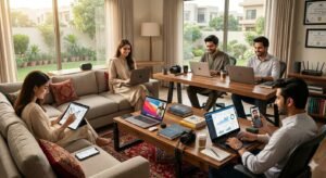 A Group of People working on their laptops.