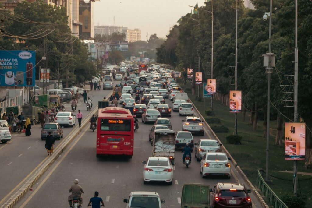 Traffic block in Lahore (Pakistan's Urban Heat)