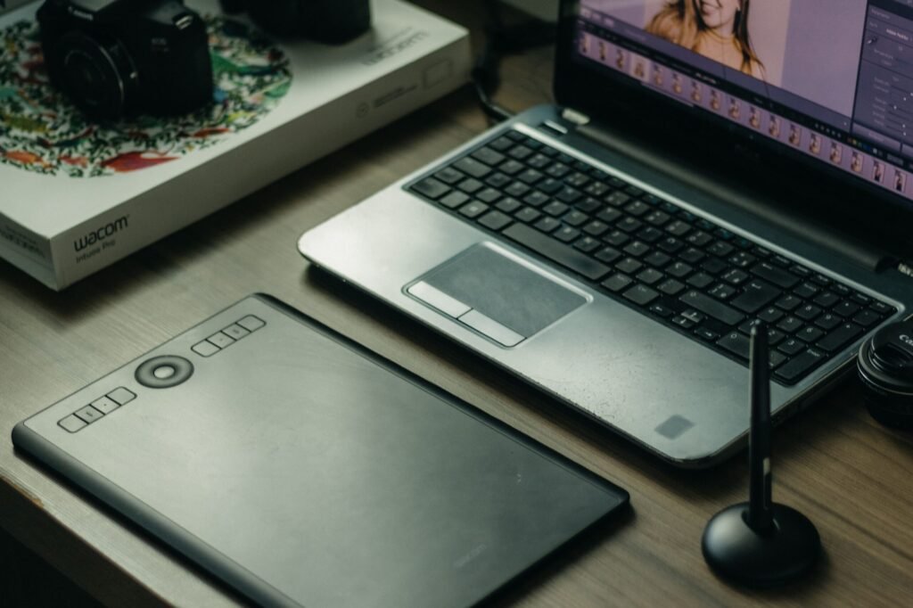 A laptop on the table (skills based careers in Pakistan).